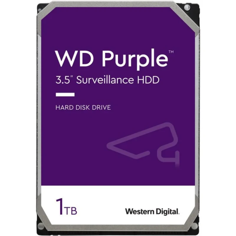Western Digital Purple - 1 TB 5400 RPM, SATA 6.0 Gb/s, 3.5", 64 MB Cache memory - Featured Image