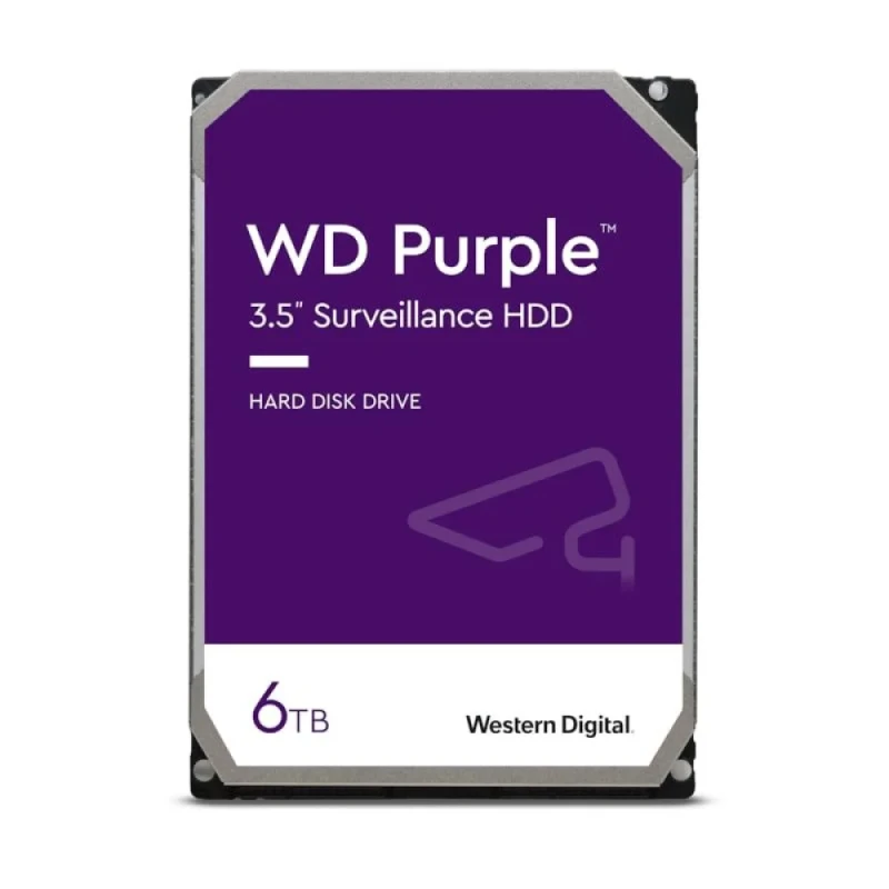 Western Digital Purple Surveillance - 6 TB 5400 RPM, SATA 6.0 Gb/s, 3.5", 256 MB Cache memory - Featured Image