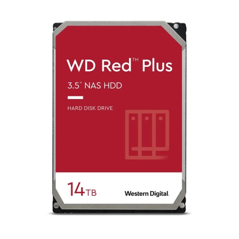 Western Digital Red Plus - 14 TB 7200 RPM, SATA 6.0 Gb/s, 3.5", 512 MB Cache memory - Featured Image