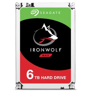Seagate IronWolf NAS - 6 TB 7200 RPM, SATA 6.0 Gb/s, 3.5", 256 MB Cache memory