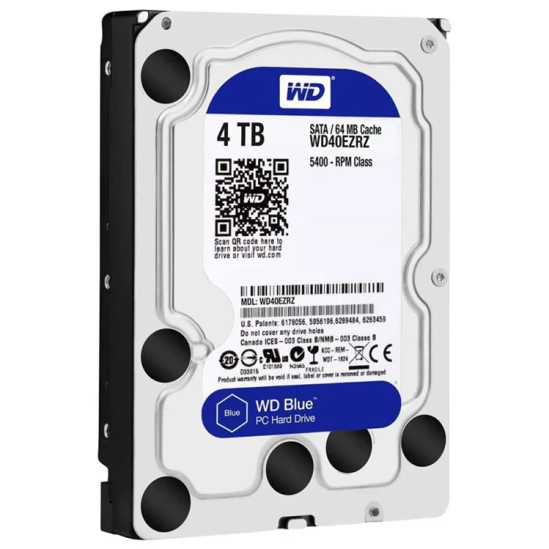 Western Digital Blue - 4 TB 5400 RPM, SATA 6.0 Gb/s, 3.5", 64 MB Cache memory - Featured Image