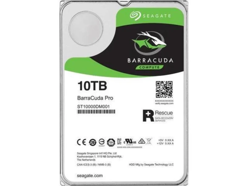 Seagate BarraCuda Pro - 10 TB 7200 RPM, SATA 6.0 Gb/s, 3.5", 256 MB Cache memory - Featured Image