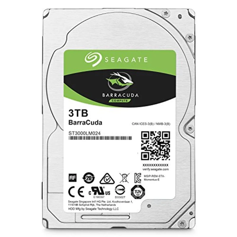 Seagate BarraCuda - 3 TB 5400 RPM, SATA 6.0 Gb/s, 2.5", 128 MB Cache memory - Featured Image