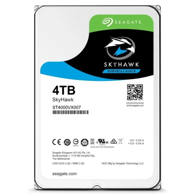 Seagate SkyHawk - 4 TB 5900 RPM, SATA 6.0 Gb/s, 3.5", 64 MB Cache memory - Featured Image