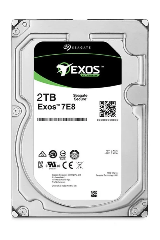 Seagate Exos 7E8 - 2 TB 7200 RPM, SATA 6.0 Gb/s, 3.5", 256 MB Cache memory - Featured Image