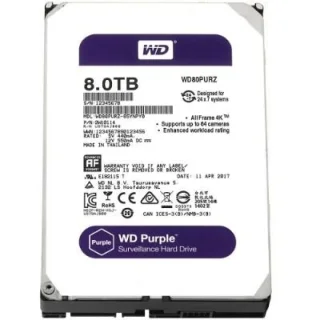 Western Digital Purple - 8 TB 5400 RPM, SATA 6.0 Gb/s, 3.5", 128 MB Cache memory