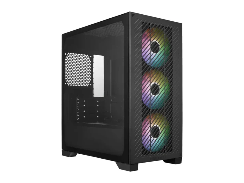 Cooler Master Elite 301 MicroATX Mid Tower PC Case – Tempered Glass Side Panel, ARGB Fans, USB-C & USB 3.2 Ports, Supports MicroATX & Mini-ITX, up to 365 mm GPU, 163.5 mm CPU Cooler Clearance, Top/Front/Rear Fan & Radiator Support, PSU Not Included - Featured Image