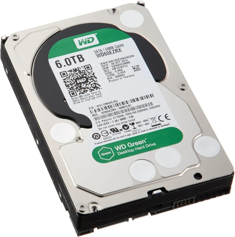 Western Digital Green - 6 TB 5400 RPM, SATA 6.0 Gb/s, 3.5", 64 MB Cache memory - Featured Image
