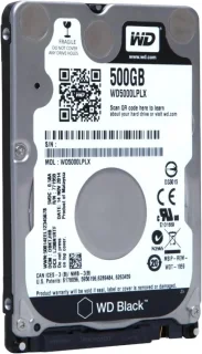 Western Digital Black - 500 GB 7200 RPM, SATA 6.0 Gb/s, 2.5", 32 MB Cache memory