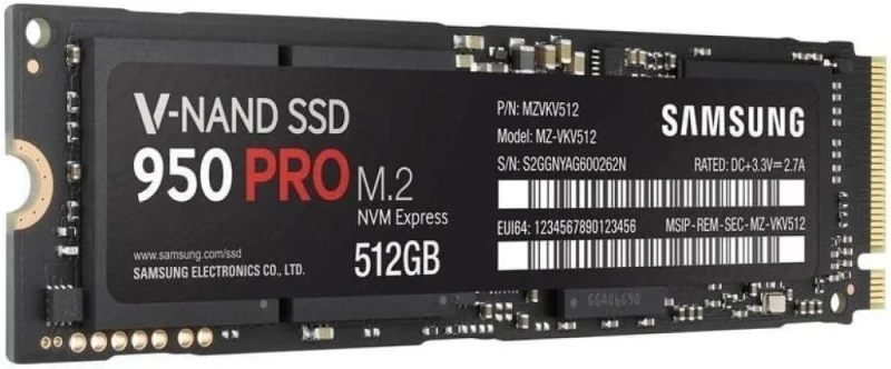 Samsung 950 PRO - 512 GB SSD, M.2 PCIe 3.0 X4, M.2-2280, 512 MB Cache memory - Featured Image