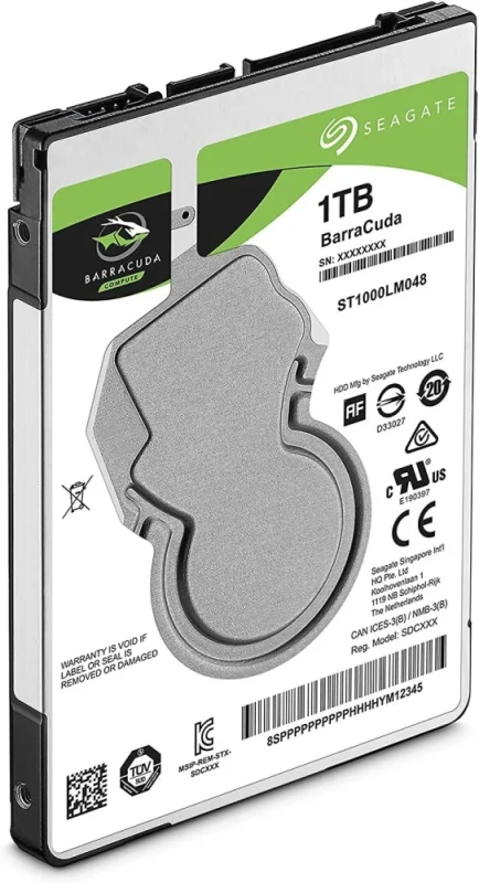 Seagate BarraCuda - 1 TB 5400 RPM, SATA 6.0 Gb/s, 2.5", 128 MB Cache memory - Featured Image