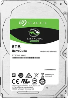 Seagate BarraCuda - 5 TB 5400 RPM, SATA 6.0 Gb/s, 2.5", 128 MB Cache memory