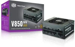 Cooler Master V850 SFX GOLD - 850 W SFX Power Supply, 80+ Gold, Fully Modular, Black Color