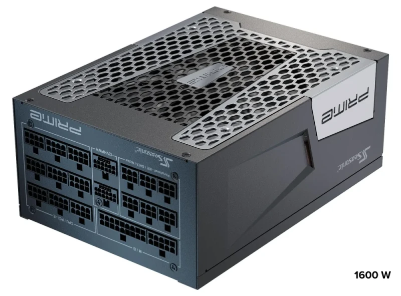 SeaSonic PRIME TX-1600 ATX 3.1 - 1600 W ATX Power Supply, 80+ Titanium, Fully Modular, Black / Silver Color - Featured Image