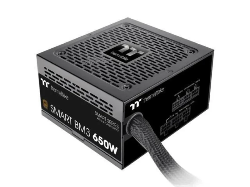 Thermaltake Smart BM3 - 650 W ATX Power Supply, 80+ Bronze, Semi-Modular, Black Color - Featured Image
