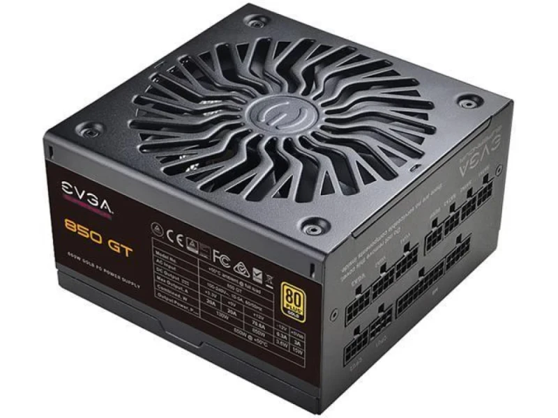 EVGA SuperNOVA 850 GT - 850 W ATX Power Supply, 80+ Gold, Fully Modular, Black Color - Featured Image