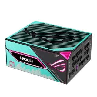 Asus ROG Thor P3 Hatsune Miku Edition - 1200 W ATX Power Supply, 80+ Platinum, Fully Modular, Blue / Pink Color