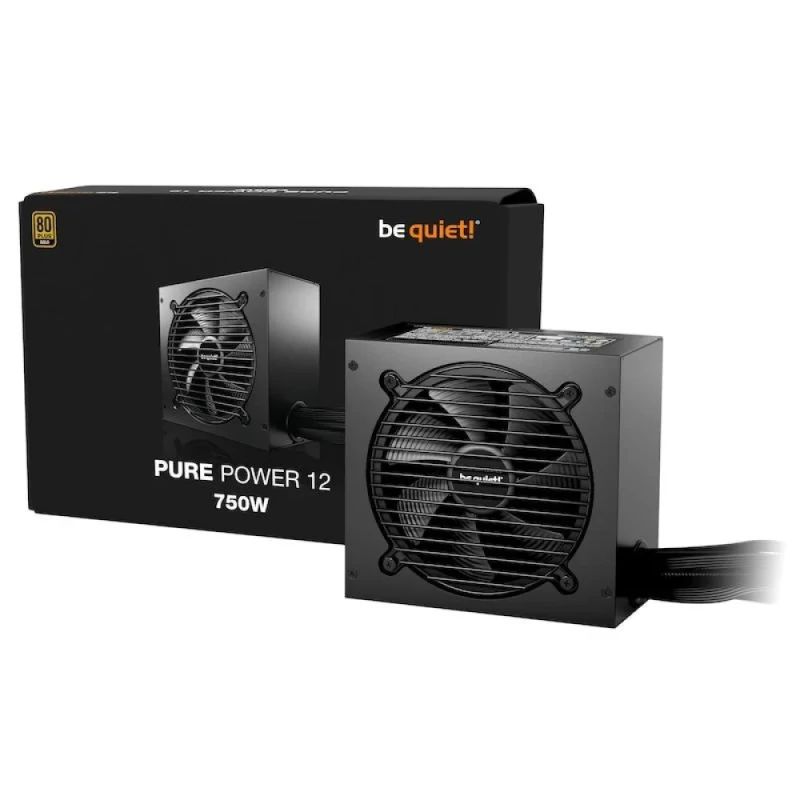 be quiet! Pure Power 12 - 750 W ATX Power Supply, 80+ Gold, Non-Modular, Black Color - Featured Image