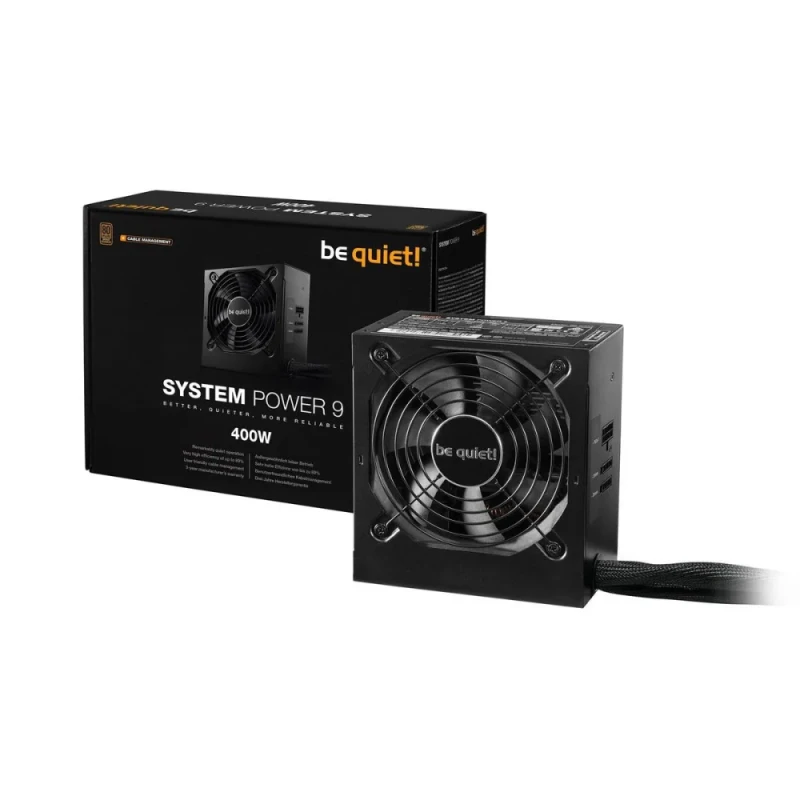 be quiet! System Power 9 CM - 400 W ATX Power Supply, 80+ Bronze, Semi-Modular, Black Color - Featured Image
