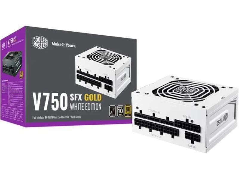 Cooler Master V750 SFX GOLD - 750 W SFX Power Supply, 80+ Gold, Fully Modular, White Color - Featured Image