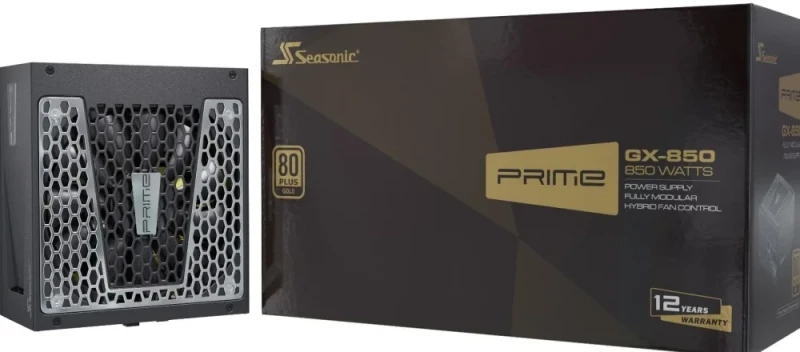 SeaSonic PRIME - 850 W ATX Power Supply, 80+ Gold, Fully Modular, Black Color - Featured Image