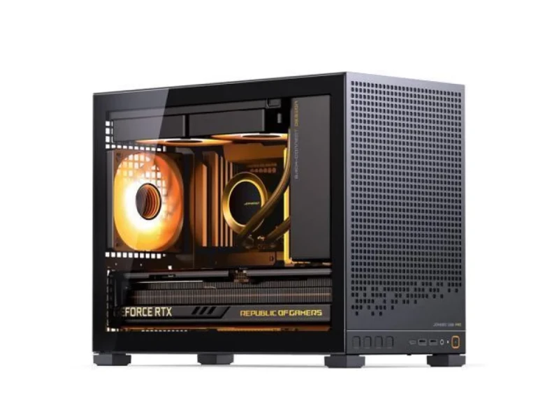 Jonsbo D32 PRO - MicroATX Desktop, Tempered Glass Side Panel, 25.7 L External Volume, Black Color - Featured Image