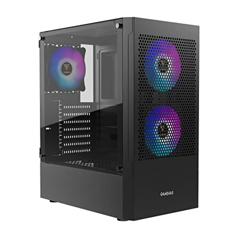 GAMDIAS TALOS E3 MESH - ATX Mid Tower, Tempered Glass Side Panel, 34.1 L External Volume, Black Color - Featured Image