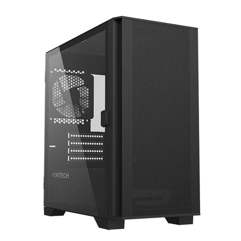 Montech AIR 100 LITE - MicroATX Mid Tower, Tempered Glass Side Panel, 36.1 L External Volume, Black Color - Featured Image