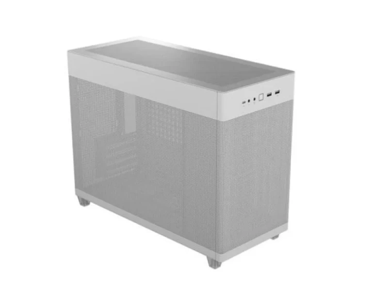 Asus Prime AP201 - MicroATX Mini Tower, Mesh Side Panel, 33.0 L External Volume, White Color - Featured Image