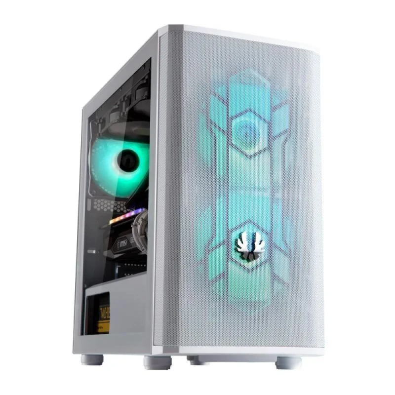 BitFenix Nova Mesh M ARGB - MicroATX Mini Tower, Tempered Glass Side Panel, 31.6 L External Volume, White Color - Featured Image