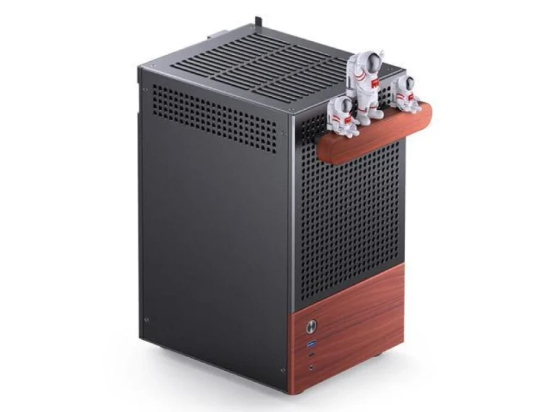 Jonsbo T6 - Mini ITX Tower, None Side Panel, 13.7 L External Volume, Black / Brown Color - Featured Image
