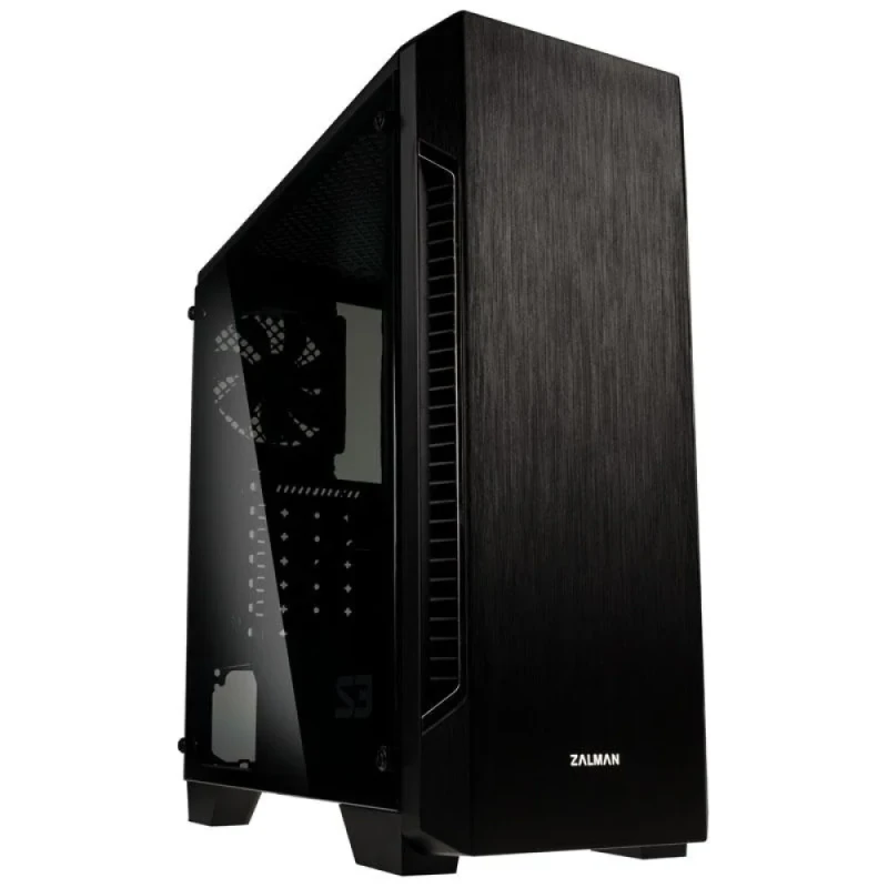 Zalman S3 - ATX Mid Tower, Acrylic Side Panel, 38.4 L External Volume, Black Color - Featured Image