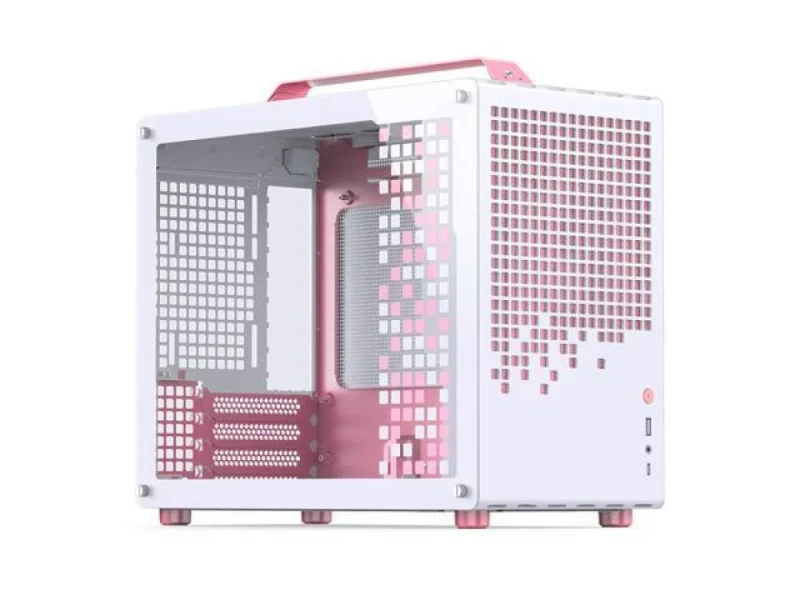Jonsbo Jonsplus Z20 - MicroATX Desktop, Tempered Glass Side Panel, 25.3 L External Volume, Pink / White Color - Featured Image
