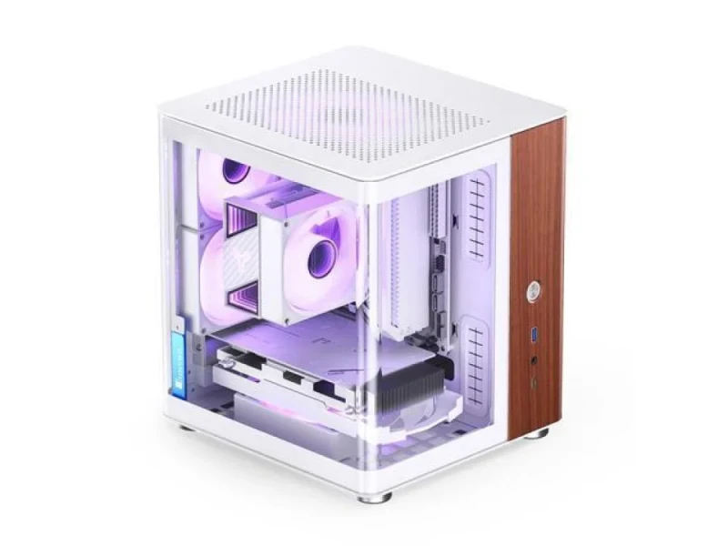 Jonsbo TK-0 - Mini ITX Desktop, Tempered Glass Side Panel, 16.4 L External Volume, White Color - Featured Image