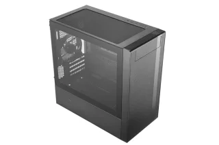 Cooler Master MasterBox NR400 (w/ODD) - MicroATX Mid Tower, Tempered Glass Side Panel, 35.5 L External Volume, Black Color