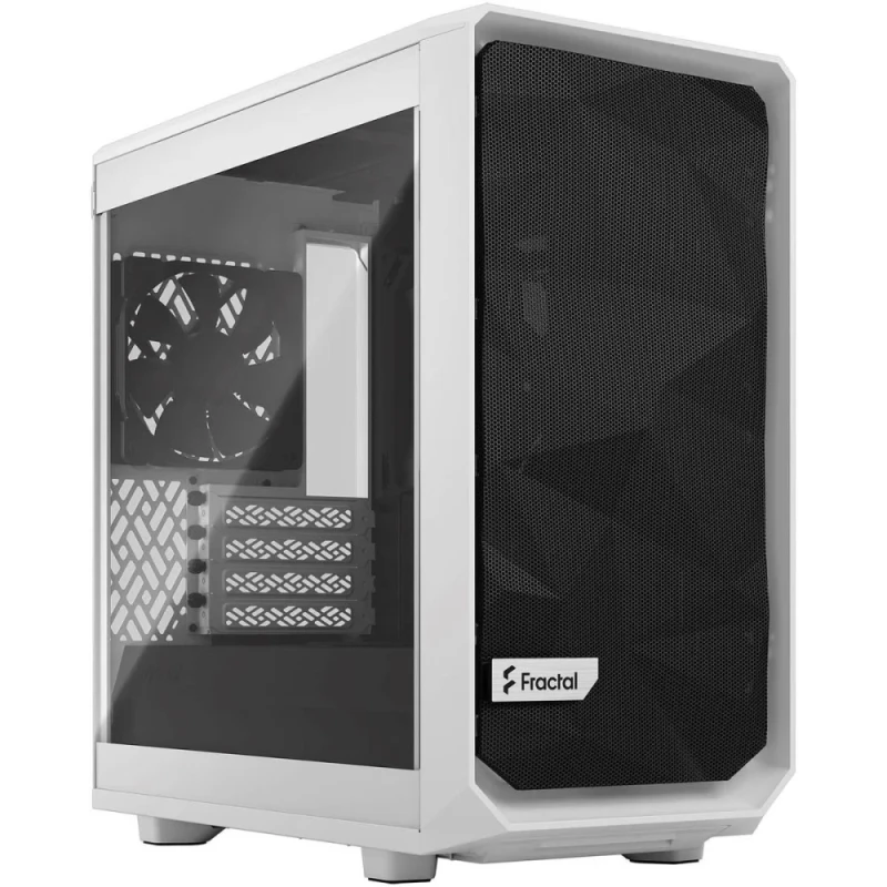 Fractal Design Meshify 2 Mini - MicroATX Mid Tower, Tempered Glass Side Panel, 33.0 L External Volume, White / Black Color - Featured Image