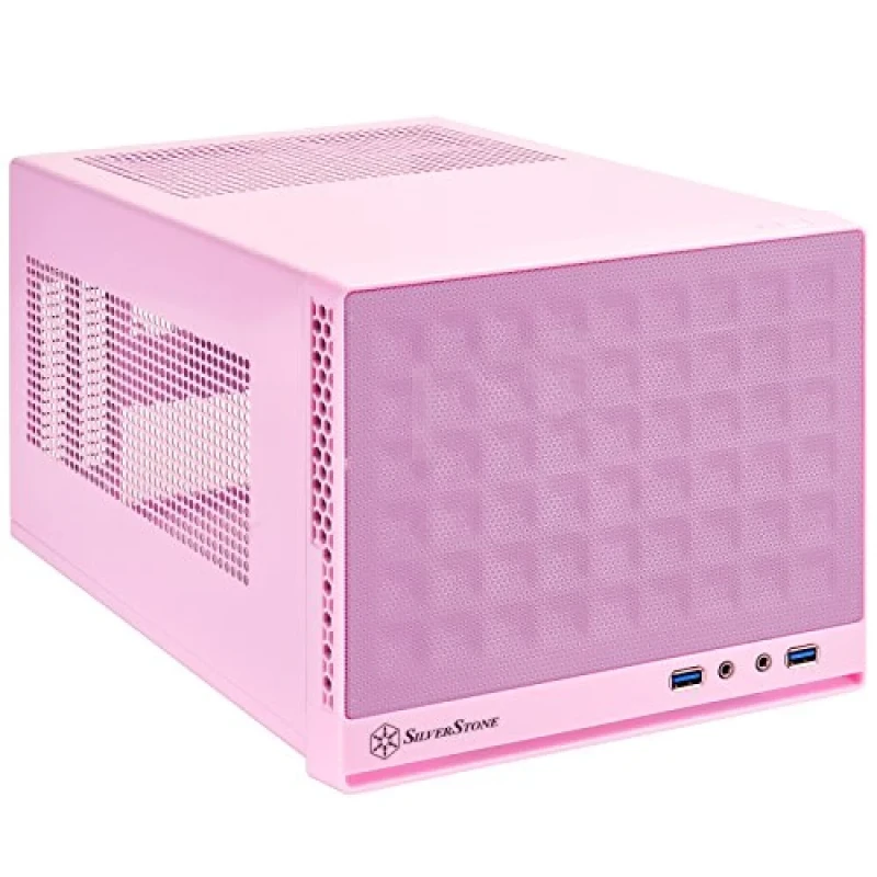 Silverstone SG13 V2 - Mini ITX Tower, None Side Panel, 11.5 L External Volume, Pink Color - Featured Image
