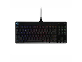 Logitech G PRO - Gaming Wired Keyboard, GX Blue Switches, RGB Backlit, Tenkeyless, Black Color