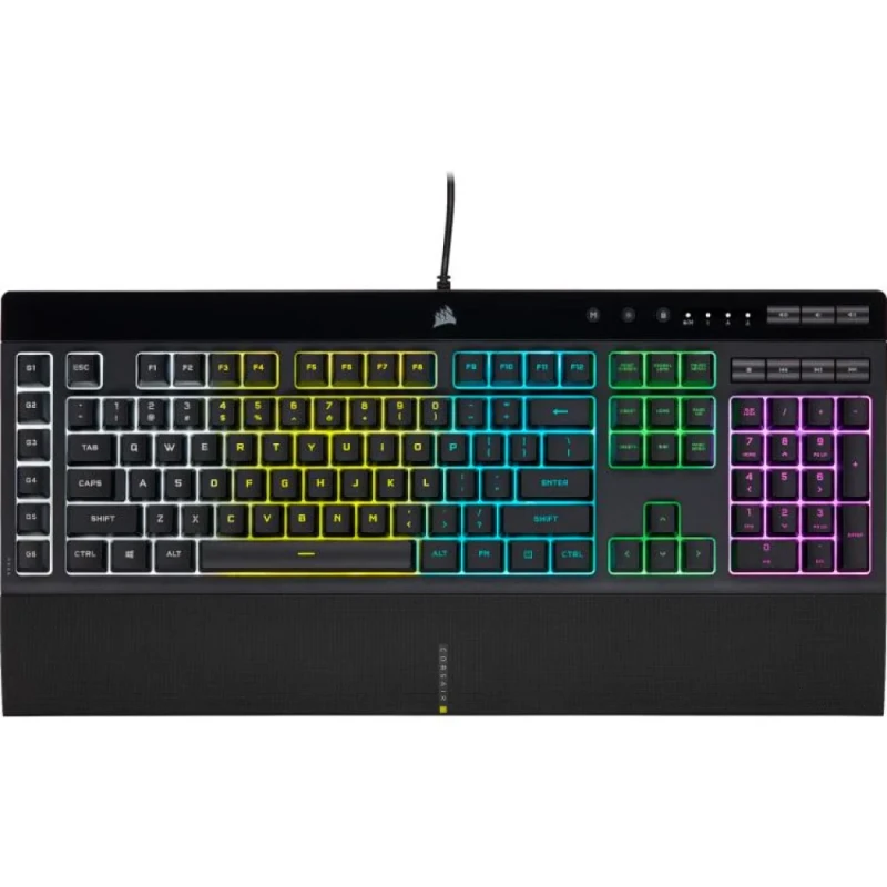 Corsair K55 RGB PRO - Gaming Wired Keyboard, Multicolor Backlit, Black Color - Featured Image
