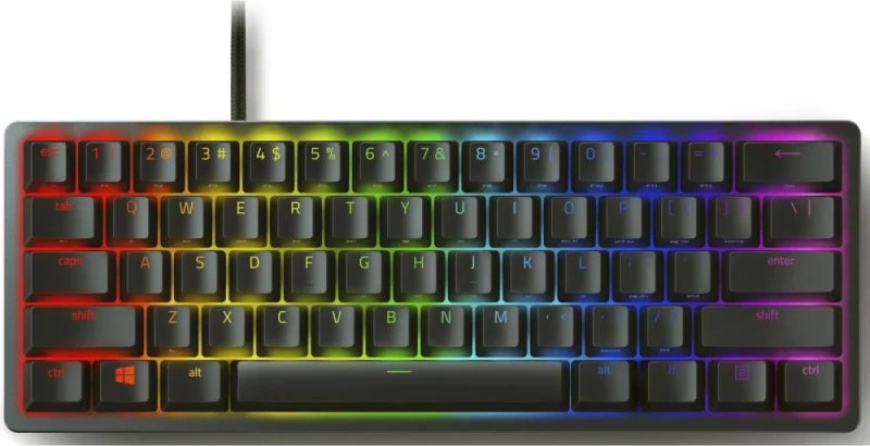 Razer Huntsman Mini - Mini Wired Keyboard, Razer Red Optical Linear Switches, RGB Backlit, Tenkeyless, Black Color - Featured Image