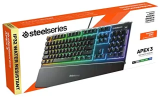 SteelSeries Apex 3 - Gaming Wired Keyboard, RGB Backlit, Black Color