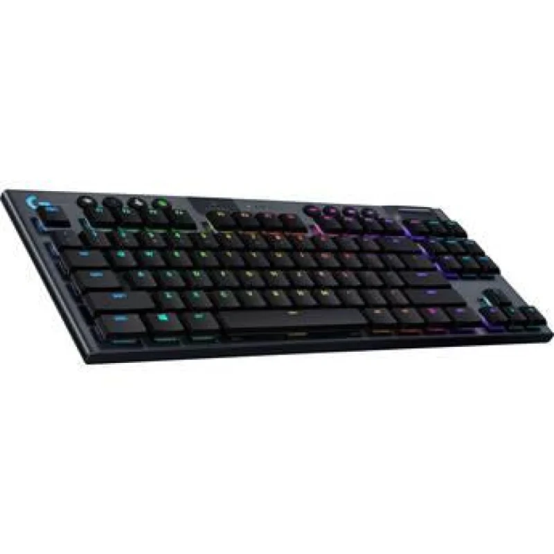 Logitech G915 TKL - Gaming Wired, Wireless, Bluetooth Wireless Keyboard, GL Tactile Switches, RGB Backlit, Tenkeyless, Black Color - Featured Image