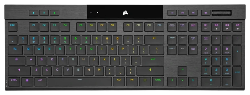 Corsair K100 AIR Wireless - Gaming Wired, Wireless, Bluetooth Wireless Keyboard, Cherry MX Ultra Low Profile Tactile Switches, RGB Backlit, Black Color - Featured Image