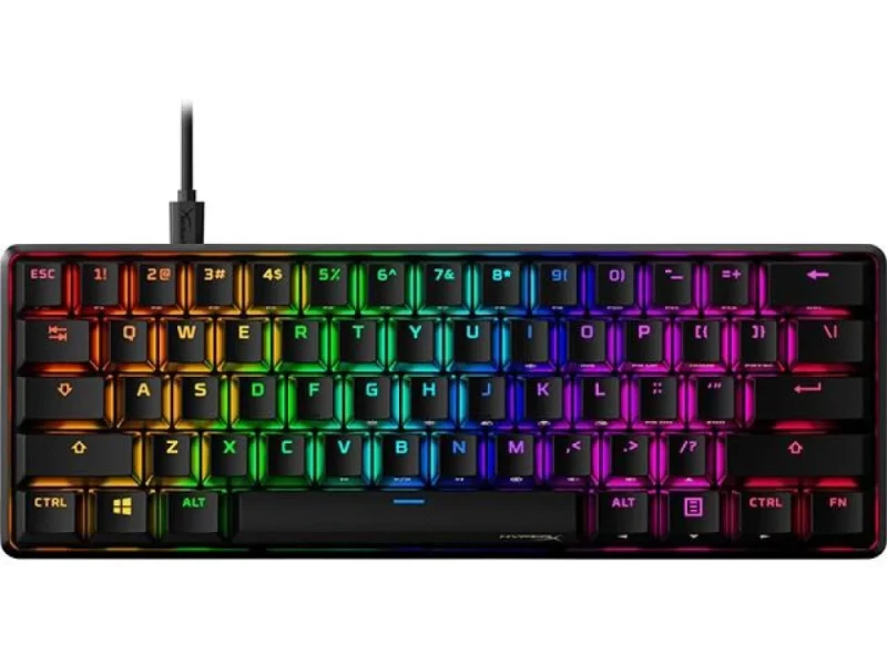 HP HyperX Alloy Origins 60 - Gaming Keyboard, HyperX Red Switches, RGB Backlit, Tenkeyless, Black Color - Featured Image