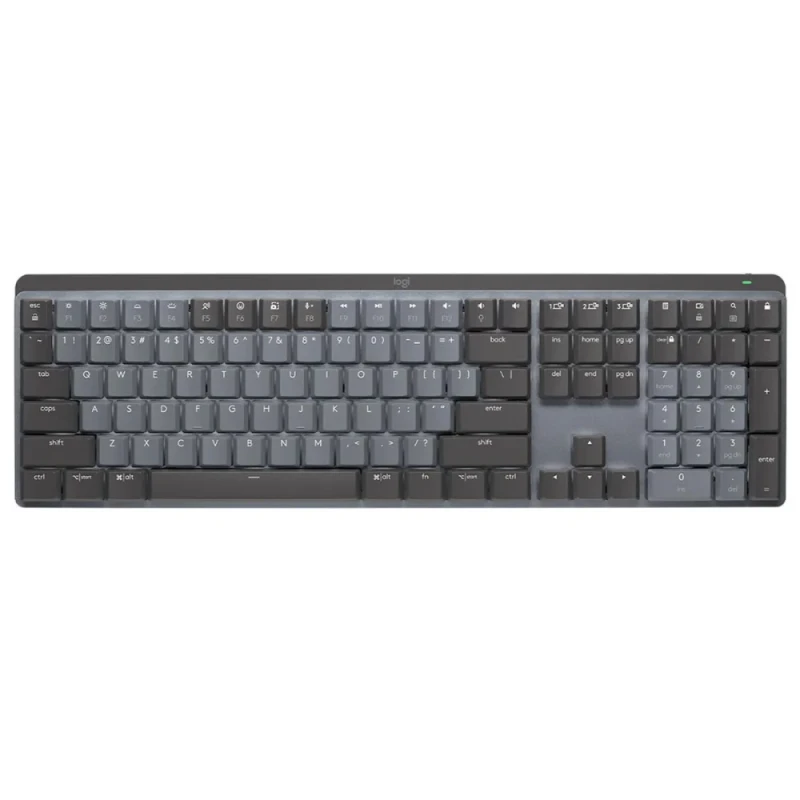 Logitech MX Mechanical - Slim Wireless Keyboard, Kailh Choc V2 Brown Switches, White Backlit, Gray / Black Color - Featured Image