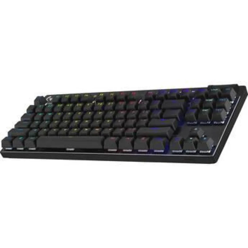 Logitech PRO X - Gaming Wired, Wireless, Bluetooth Wireless Keyboard, Logitech GX Blue Clicky Switches, RGB Backlit, Tenkeyless, Black Color - Featured Image