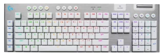Logitech G915 X LIGHTSPEED - Gaming Wired, Wireless, Bluetooth Wireless Keyboard, Logitech Low-Profile GL Tactile Switches, RGB Backlit, White / Silver Color