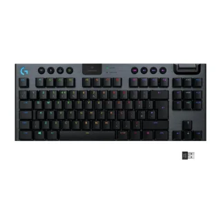 Logitech G915 TKL - Gaming Wired, Wireless, Bluetooth Wireless Keyboard, GL Linear Switches, RGB Backlit, Tenkeyless, Black Color