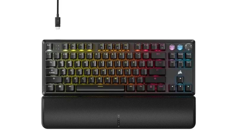 Corsair K70 PRO TKL ABS - Gaming Wired Keyboard, Corsair MGX V2 Switches, RGB Backlit, Tenkeyless, Black Color - Featured Image