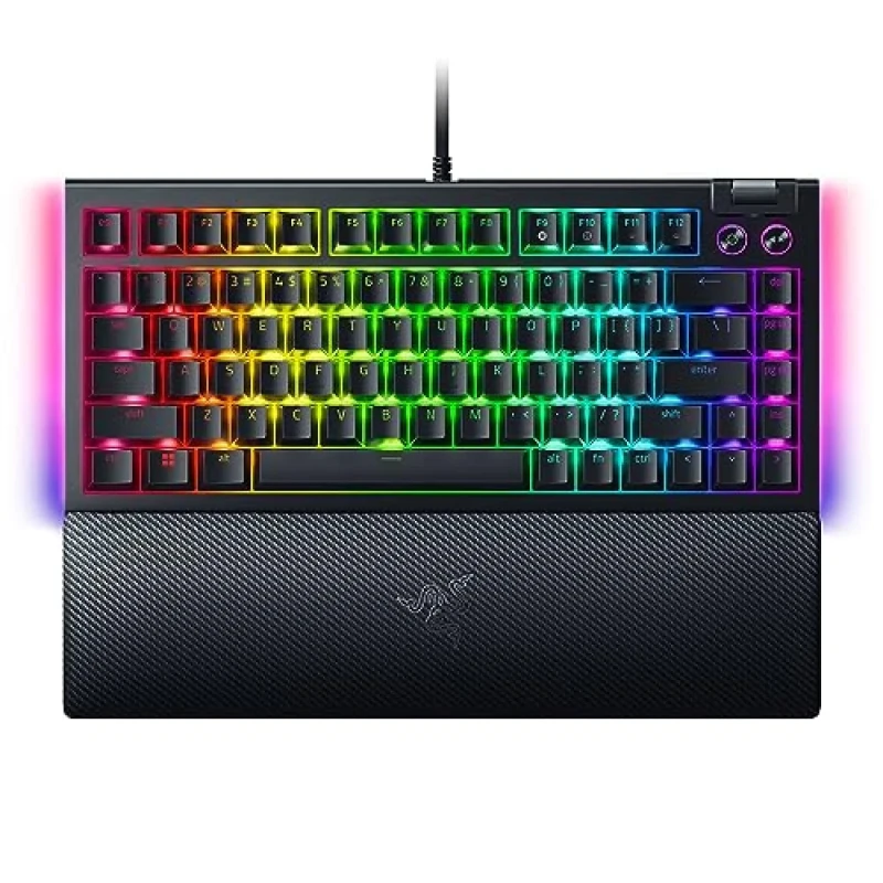 Razer BlackWidow V4 75% - Mini Wired Keyboard, Razer Orange Switches, RGB Backlit, Tenkeyless, Black Color - Featured Image